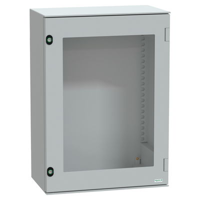 Wall-mounting enclosure polyester monobloc IP66 H747xW536xD300mm glazed door