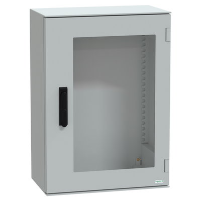 Wall-mounting encl. polyester monobloc IP66 747x536x300mm 3p.lock glazed door