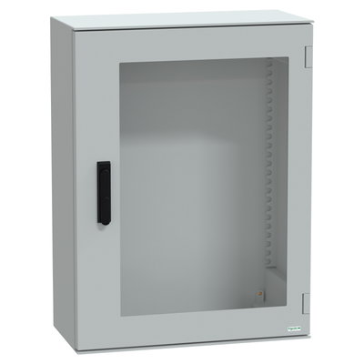 Wall-mounting encl. polyester monobloc IP66 847x636x300mm 3p.lock glazed door