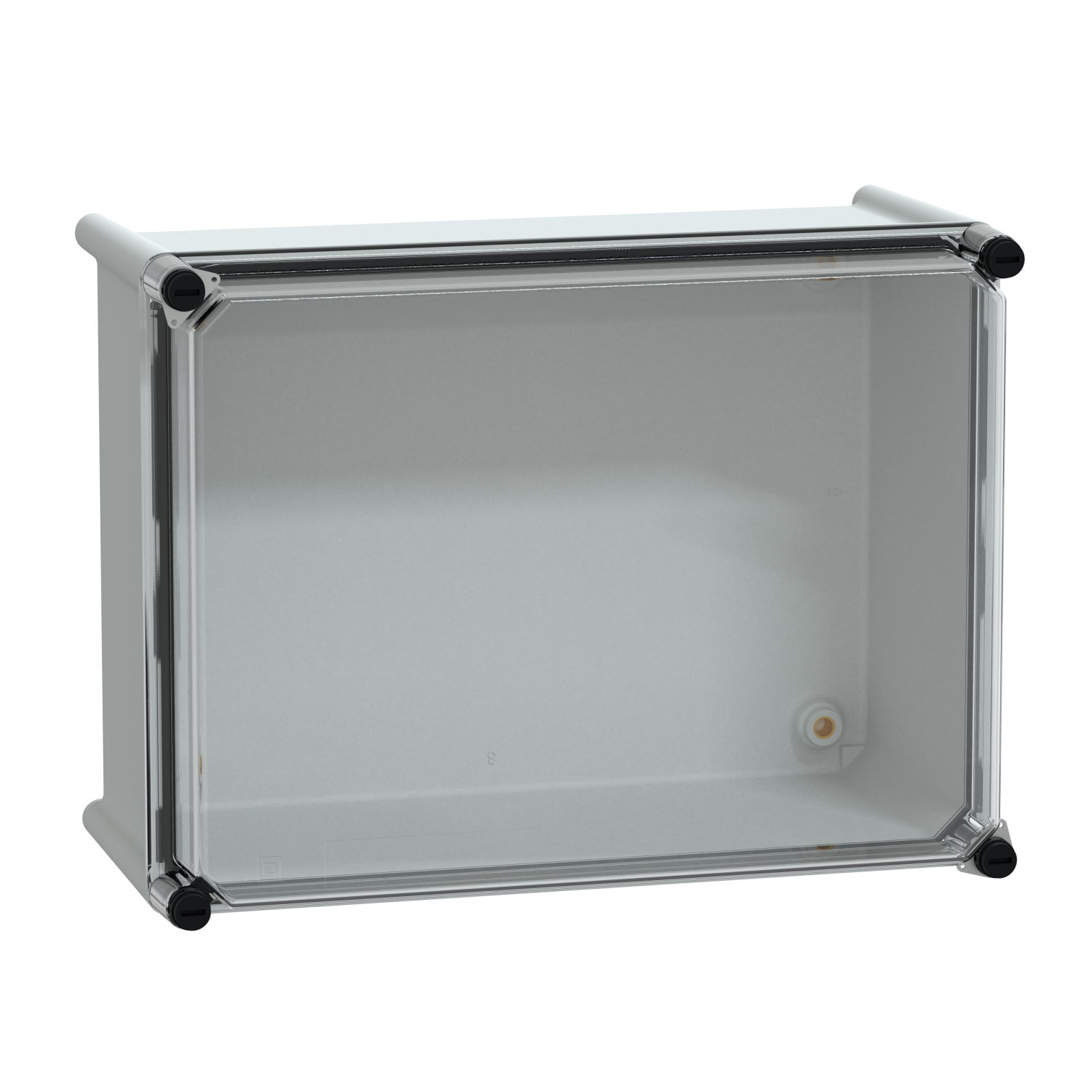 PLS box, polyester rear, transparent PC cover IP65 27x36x18cm
