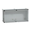 PLS box, polyester rear, transparent PC cover IP65 27x54x23cm