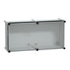 PLS box, polyester rear, transparent PC cover IP65 27x54x18cm