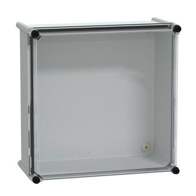 PLS box, polyester rear, transparent PC cover IP65 36x36x18cm