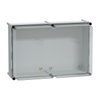 PLS box, polyester rear, transparent PC cover IP65 36x54x23cm