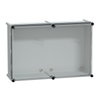 PLS box, polyester rear, transparent PC cover IP65 36x54x18cm
