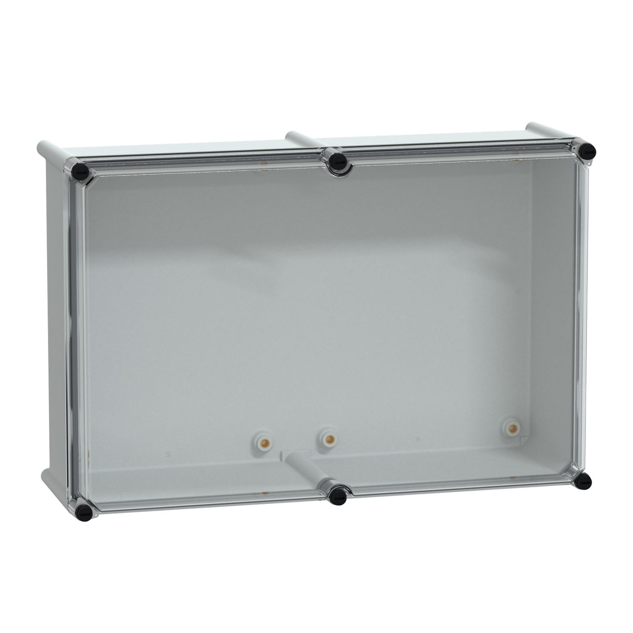 PLS box, polyester rear, transparent PC cover IP65 36x54x18cm