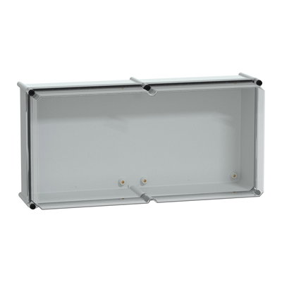 PLS box, polyester rear, transparent PC cover IP65 36x72x23cm