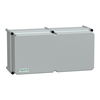 PLS box, polyester rear, opaque PC cover IP65 27x54x23cm