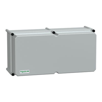 PLS box, polyester rear, opaque PC cover IP65 27x54x23cm