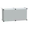 PLS box, polyester rear, opaque PC cover IP65 27x54x18cm