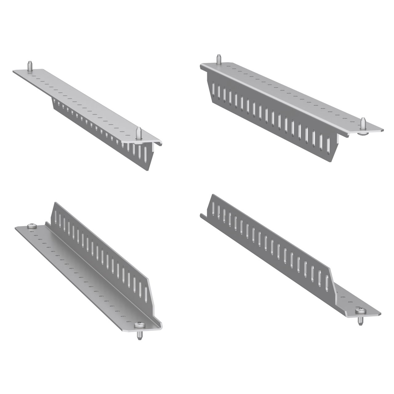 Juego de 4 soportes Spacial SF para bastidor fijo 19", carga 400 kg, 600mm