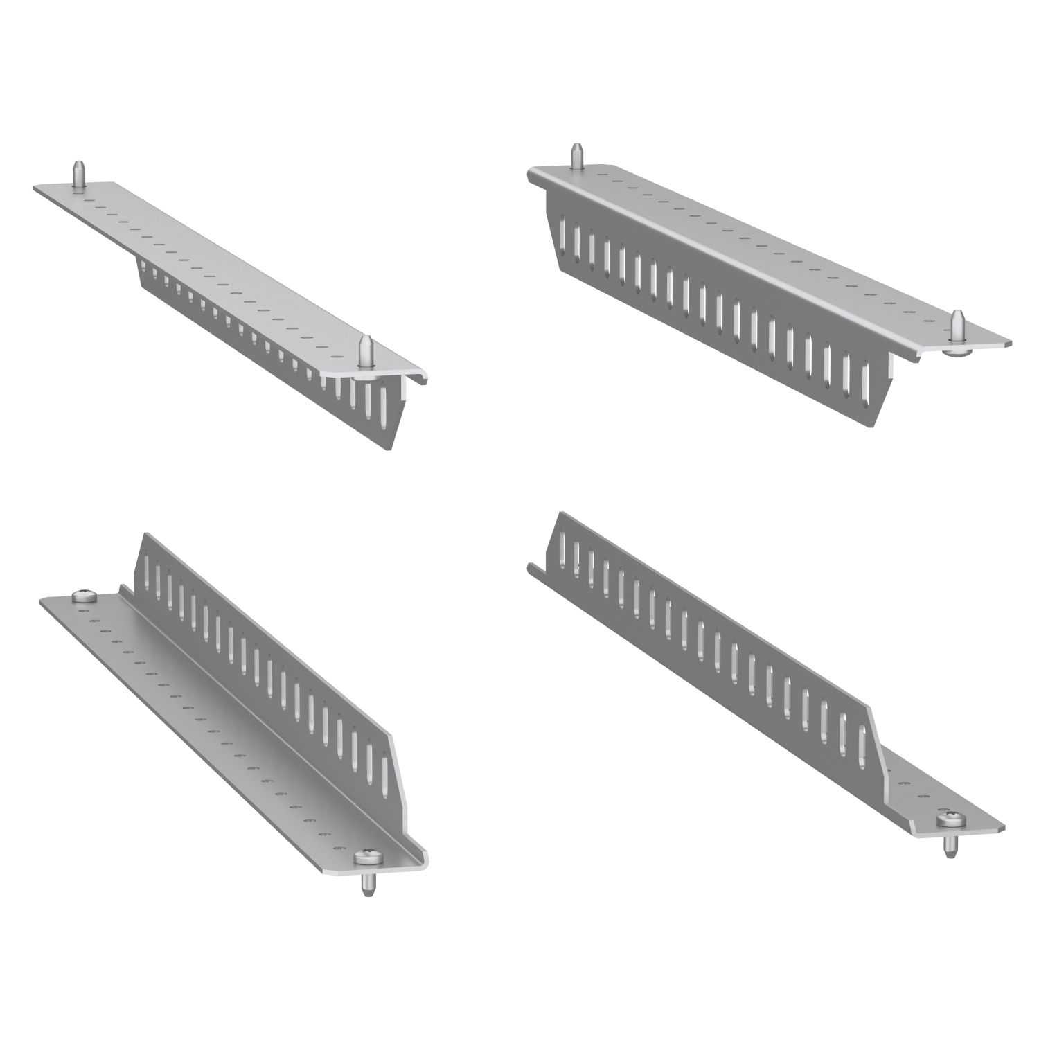 Juego de 4 soportes Spacial SF para bastidor fijo 19", carga 400 kg, 600mm
