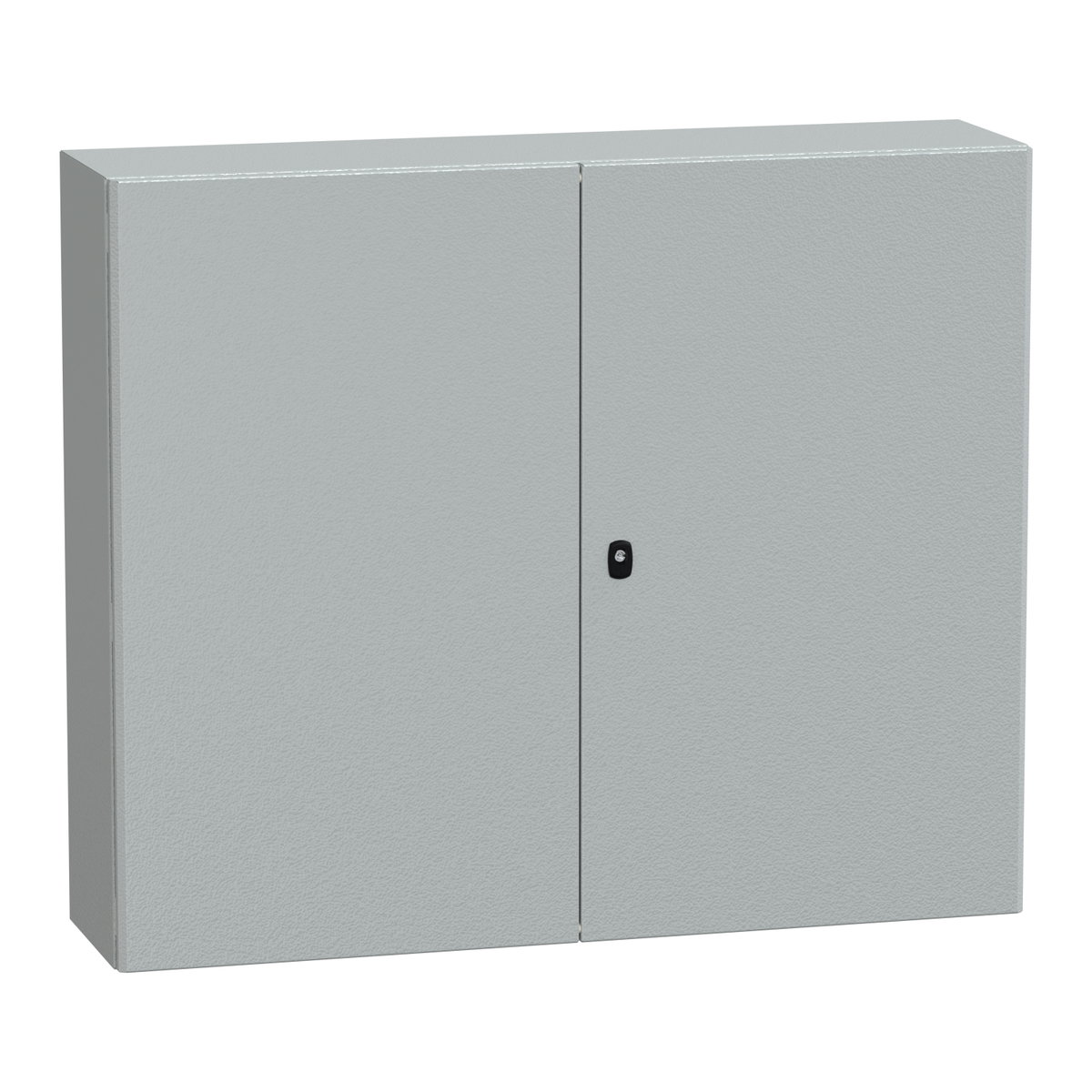 "Wall mounted steel enclosure, PanelSeT S3D, double plain door, with mounting plate, 1000x1200x300mm, IP55, IK10"