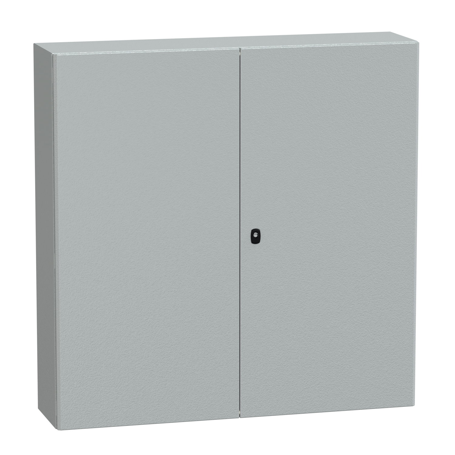 "Wall mounted steel enclosure, PanelSeT S3D, double plain door, with mounting plate, 1200x1200x300mm, IP55, IK10"