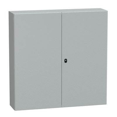 PanelSeT S3D 2 Volltür ohne Montageplatte H1200xB1200xT300 IP55 IK10 RAL7035.