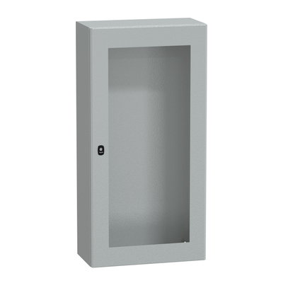 "Wall mounted steel enclosure, PanelSeT S3D, transparent door, without mounting plate, 1200x600x300mm, IP66, IK08"