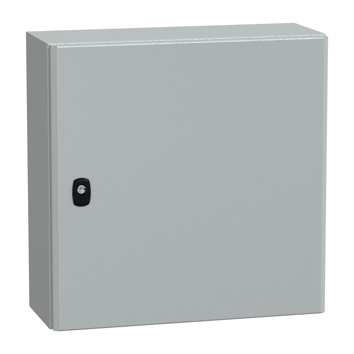 "Wall mounted steel enclosure, PanelSeT S3D, plain door, with mounting plate, 500x500x200mm, IP66, IK10"