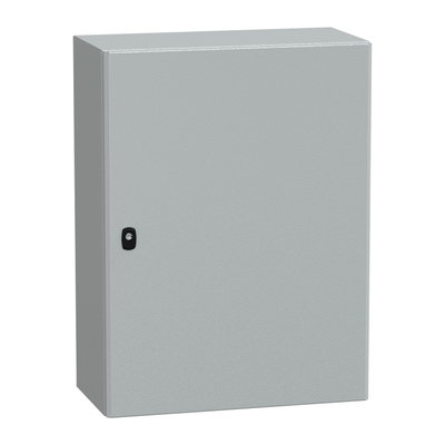 "Wall mounted steel enclosure, PanelSeT S3D, plain door, without mounting plate, 800x600x300mm, IP66, IK10"