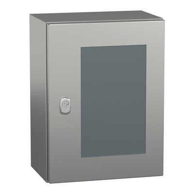 "PanelSet S3X stainless 304L, Scotch Brite® finish, H400xW300xD200 mm."