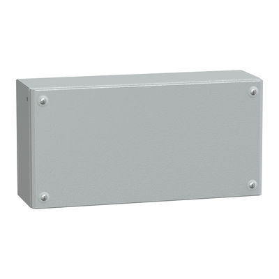 Metal industrial box plain door H200xW400xD120 IP66 IK10 RAL 7035