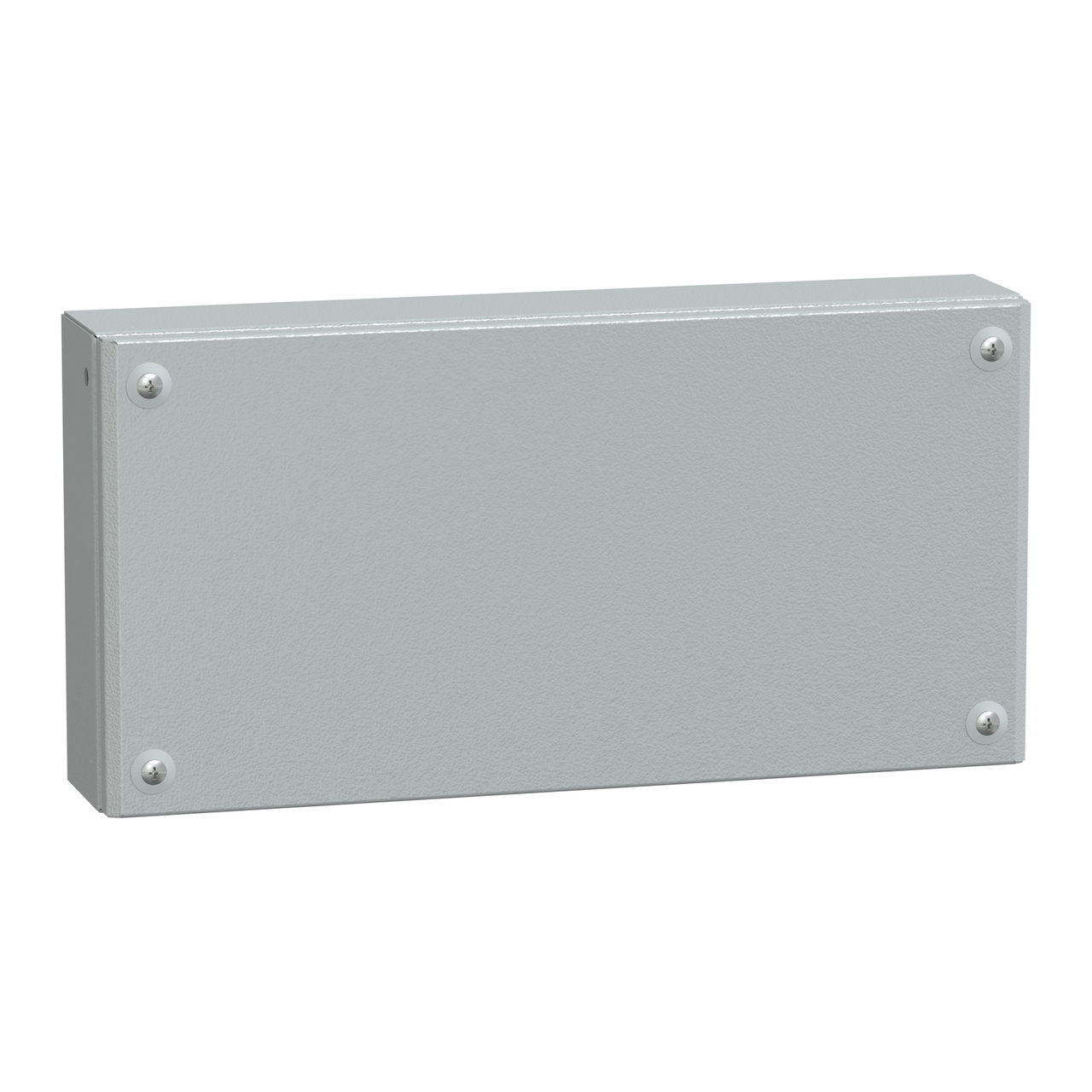 Metal industrial box plain door H200xW400xD80 IP66 IK10 RAL 7035
