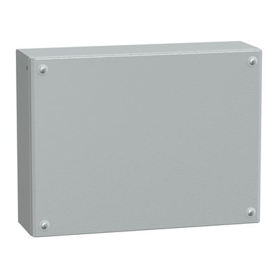 Metal industrial box plain door H300xW400xD120 IP66 IK10 RAL 7035