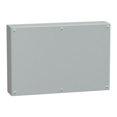 Metal industrial box plain door H400xW600xD120 IP66 IK10 RAL 7035
