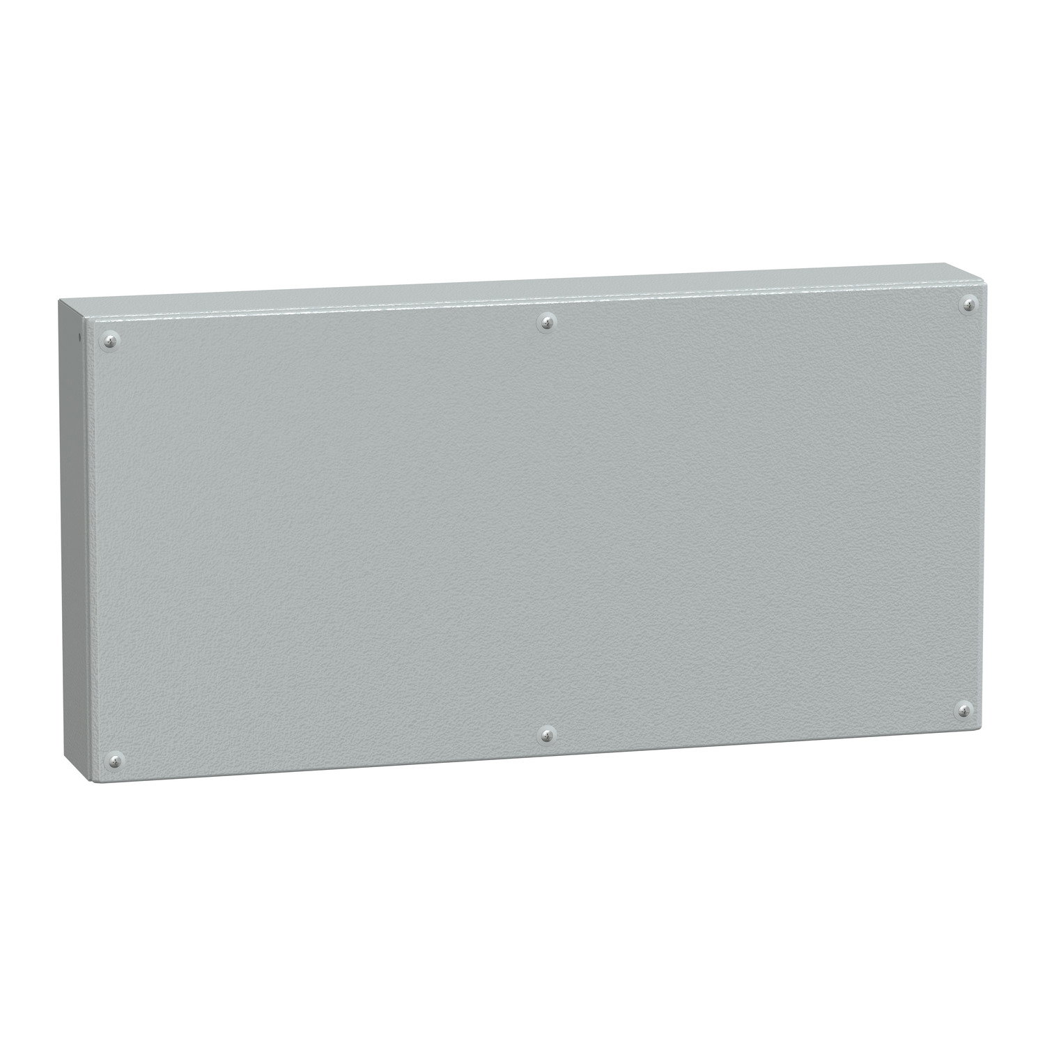Metal industrial box plain door H400xW800xD120 IP66 IK10 RAL 7035