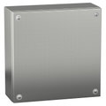 Koppl.låda rostfri 200x200x80