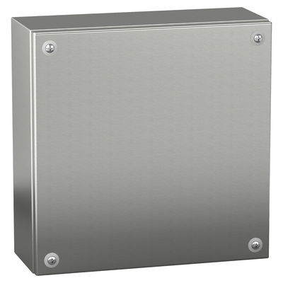 "Stainless steel wall mounted industrial box, PanelSeT SBX, 200x200x80 mm, IP66"