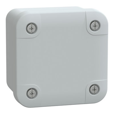 PC box IP66 IK08 RAL7035 Int.H65W65D45 Ext.H74W74D56 opaque PC cover H10