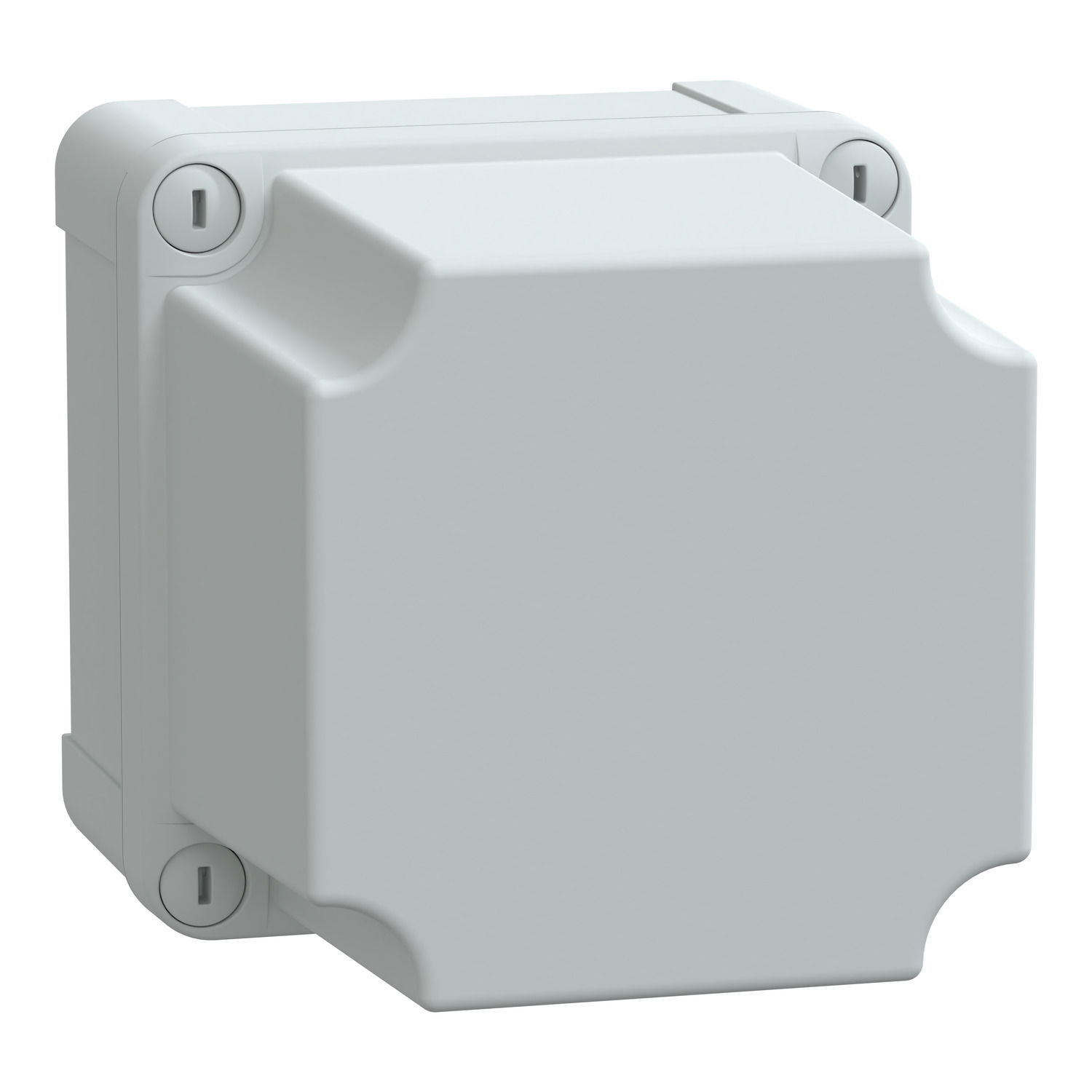 ABS box IP66 IK07 RAL7035 Int.H105W105D125 Ext.H116W116D133 Opaque cover H80