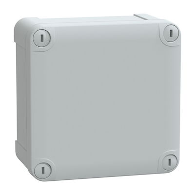 ABS box IP66 IK07 RAL7035 Int.H105W105D55 Ext.H116W116D62 Opaque cover H10