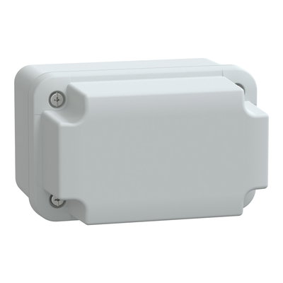 ABS box IP66 IK07 RAL7035 Int.H105W65D85 Ext.H117W74D94 Opaque cover H40