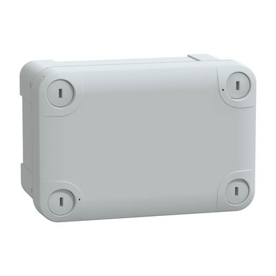 ABS box IP66 IK07 RAL7035 Int.H125W80D65 Ext.H138W93D72 Opaque cover H20