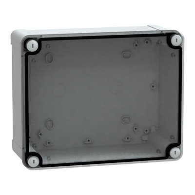 ABS box IP66 IK07 RAL7035 Int.H225W175D100 Ext.H241W191D128 Transp.cover H20
