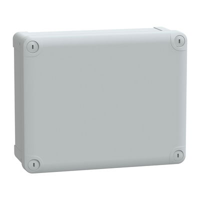 ABS box IP66 IK07 RAL7035 Int.H225W175D80 Ext.H241W194D194 Opaque cover H20