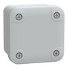 ABS box IP66 IK07 RAL7035 Int.H65W65D45 Ext.H74W74D56 Opaque cover H10