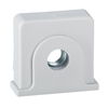 Plastic nut and M6 screw placed in the notches of PLM for DIN rail