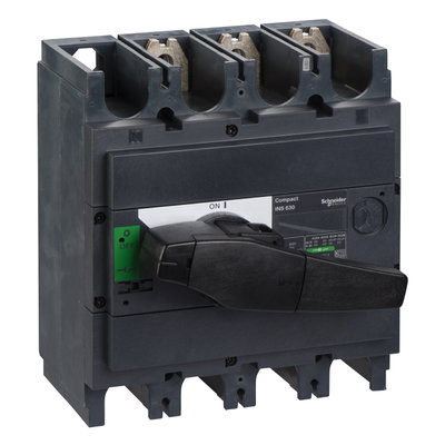 Switch disconnector, Compact INS630 , 630 A, standard version with black rotary handle, 3 poles