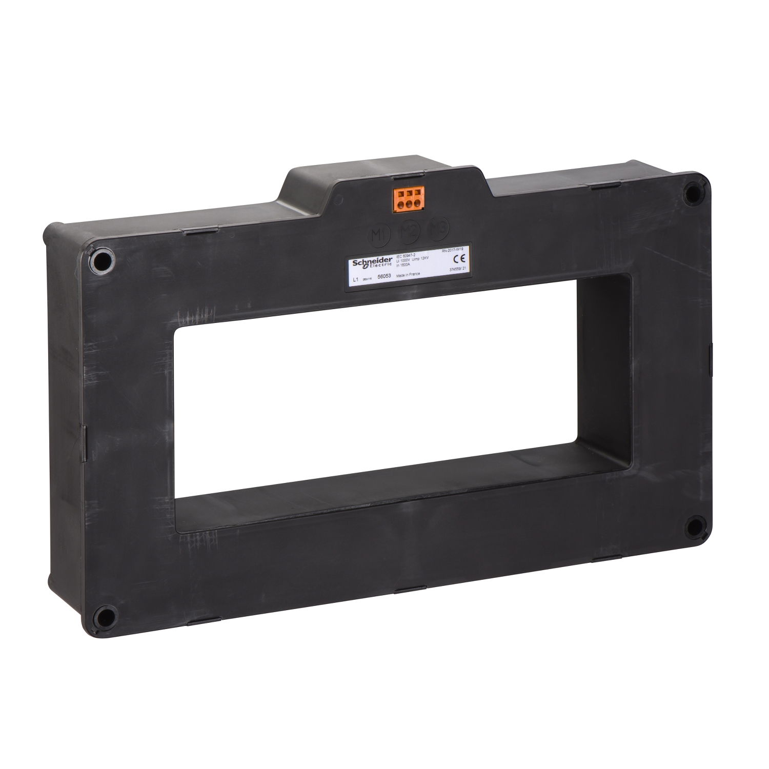 Rectangular sensor L2 type, Vigirex, 470 mm X 160 mm, 3200 A