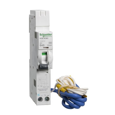 Acti9 - earth leakage circuit breaker - 1P + N - 45A - B - 30mA - 10000 A