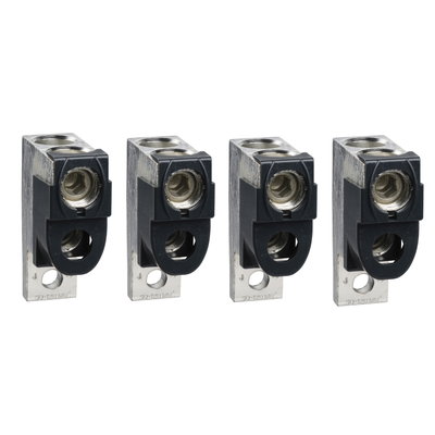 Aluminium bare cable connectors, ComPact NSX, EasyPact CVS, for 2 cables 35 mm² to 240 mm², 630 A, set of 4 parts
