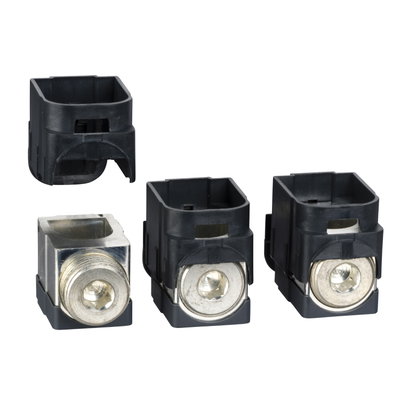 Aluminium bare cable connectors, ComPact NSX, EasyPact CVS, for 1 cable 120 mm² to 185 mm², 250 A, set of 3 parts