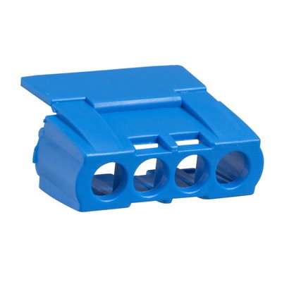 Protective cover, Kaedra, for 4 holes terminal block, blue