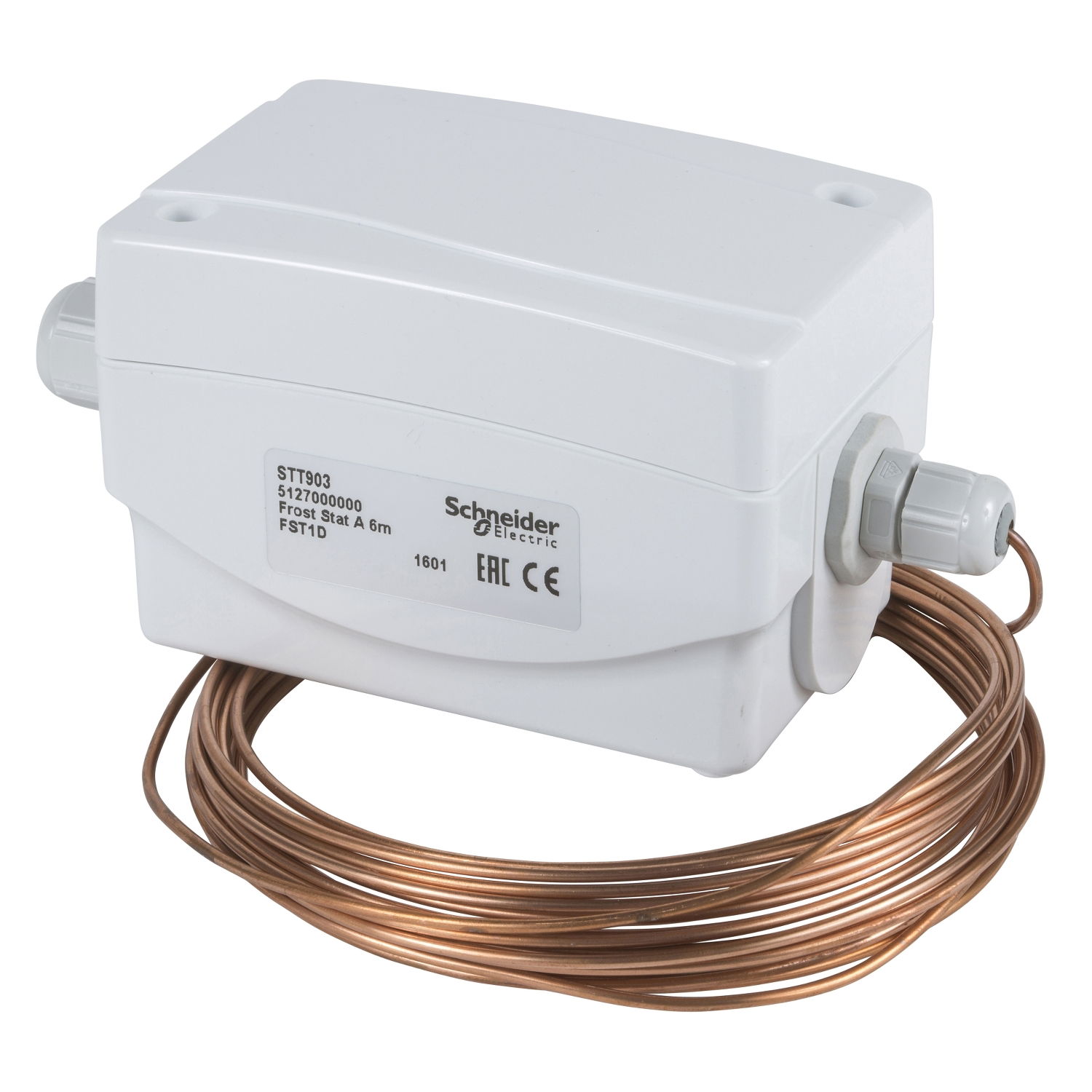 Frost Thermostat: STT913, 6 m (19.7 ft) Capillary, Manual, Air
