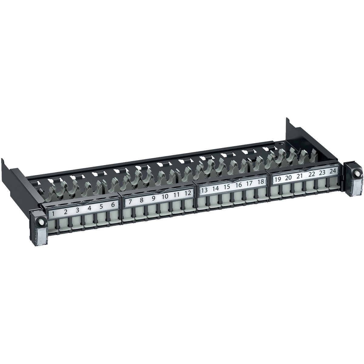 Actassi 19-C Patch Panel Sliding Evo 19" 1U 24pt S-One STP Cat6