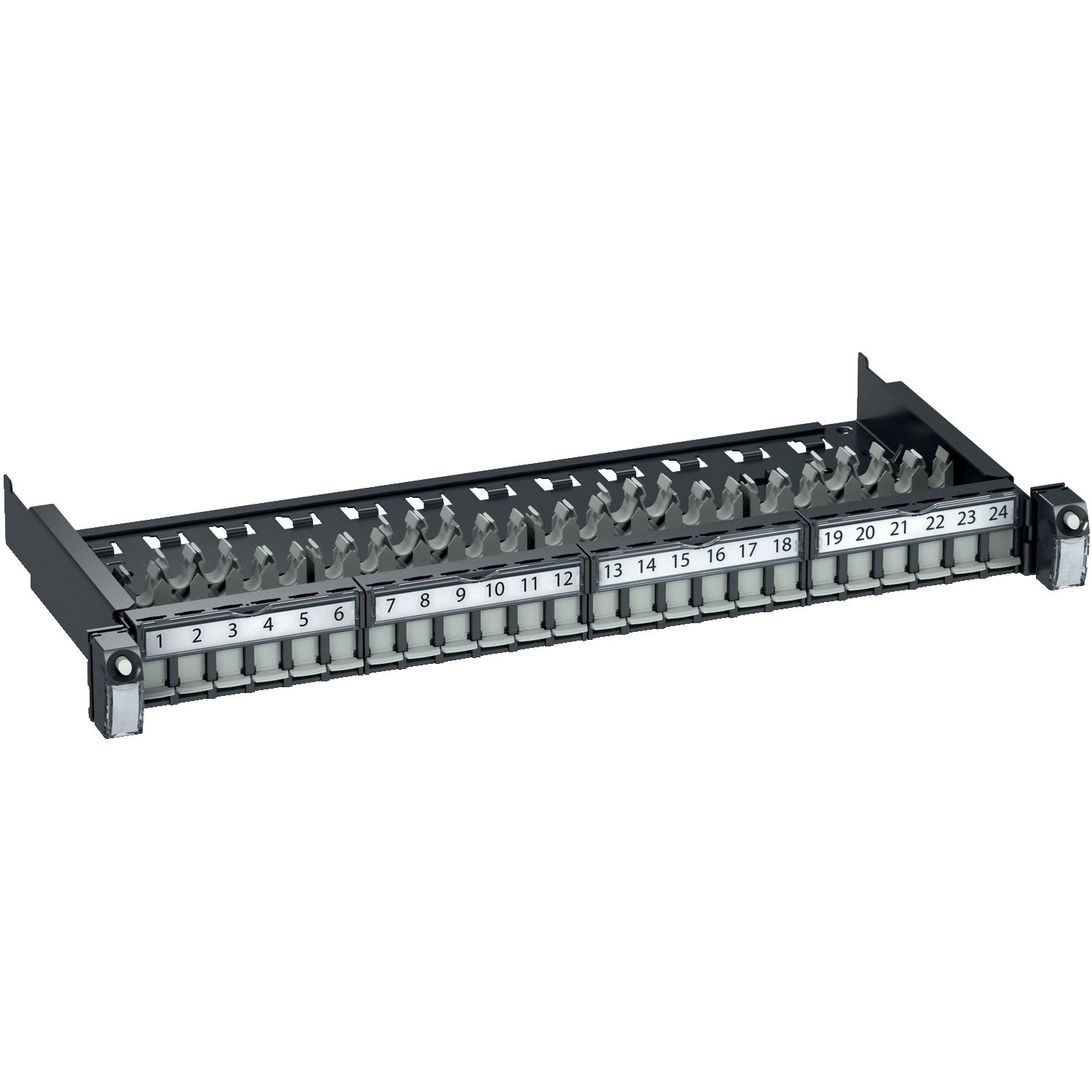 Actassi 19-C Patch Panel Sliding Evo 19" 1U 24pt S-One STP Cat6