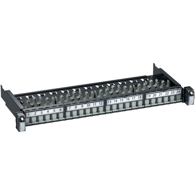 Actassi 19-C Patch Panel Sliding Evo 19" 1U 24pt S-One STP Cat6