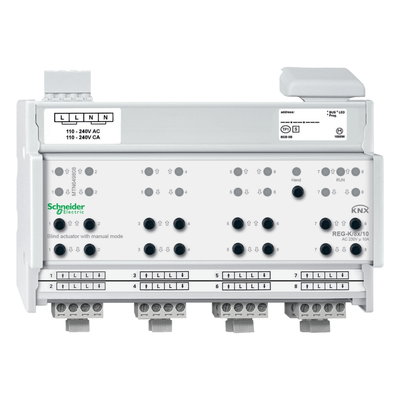Jalousieaktor REG-K/8x/10 mit Handbetätigung, lichtgrau